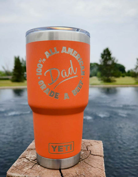 All American Grade A Dad Grilling Engraved YETI Tumbler