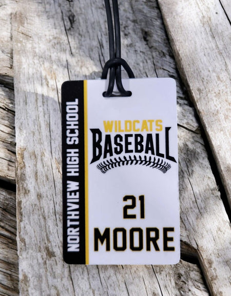 Baseball Team Sports Bag Tag