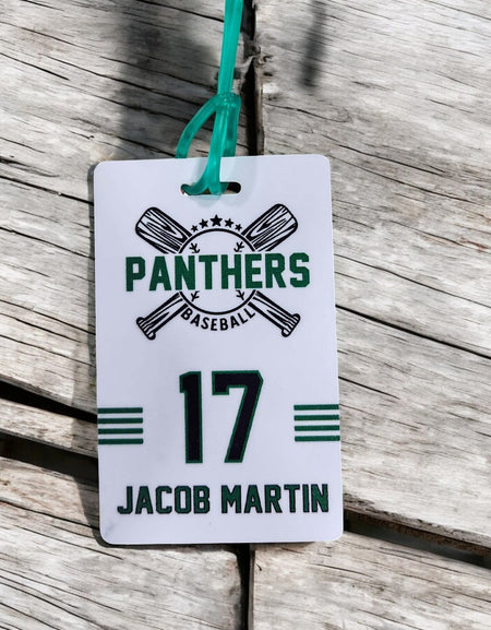 Baseball Team Sports Bag Tag
