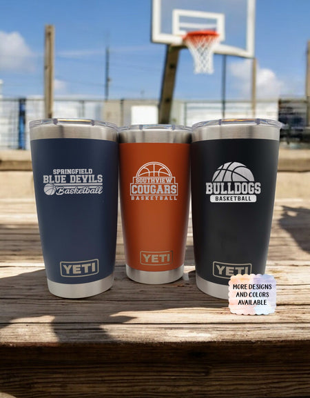 Basketball School Mascot - Engraved YETI Tumbler