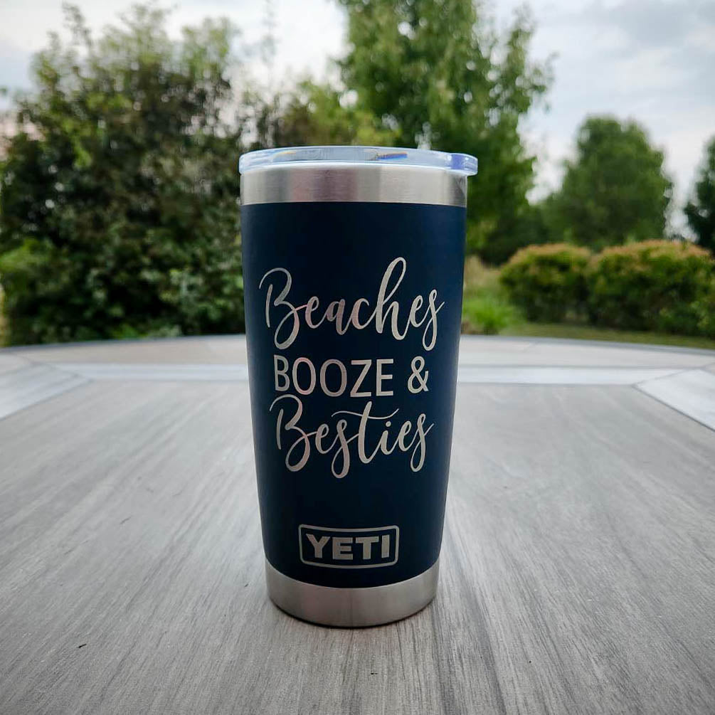 Beaches Booze & Besties Can Coolers