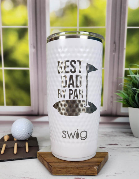 Best Dad by Par Engraved Golf Tumbler by Sunny Box