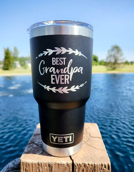 Best Grandpa Ever Engraved YETI Tumbler