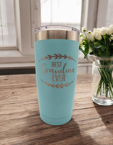 Best Grandma Ever Engraved Polar Camel 20oz tumbler Teal - Sunny Box