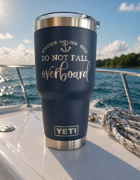 Boaters Golden Rule Engraved YETI Tumbler