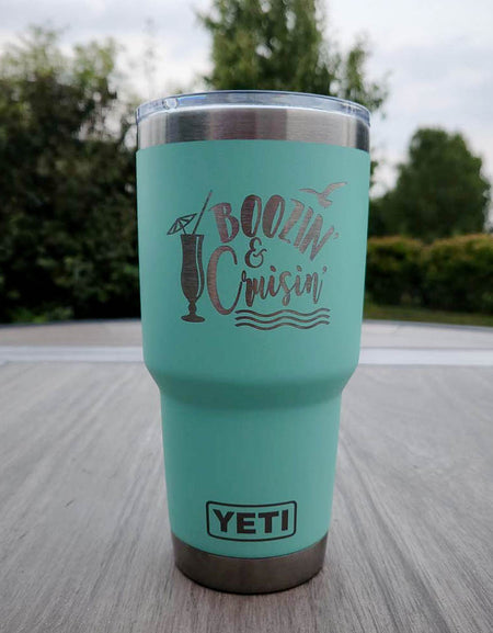 Boozin' and Cruisin' Engraved YETI Tumbler