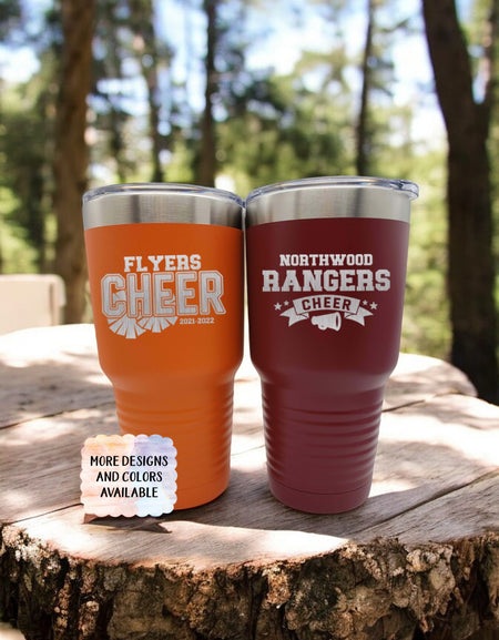 Cheerleading School Mascot - Engraved Polar Camel Tumbler or Water Bottle