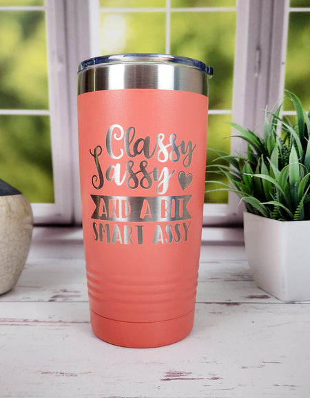 Classy Sassy and a Bit Smart Assy Engraved Polar Camel Tumbler Coral Sunny Box