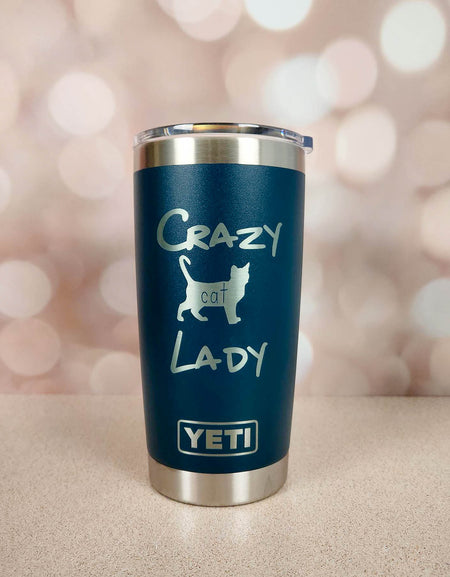 Crazy Cat Lady Engraved YETI Tumbler