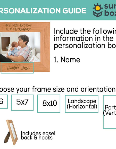 First Mother's Day As My Grandma Wood Picture Frame