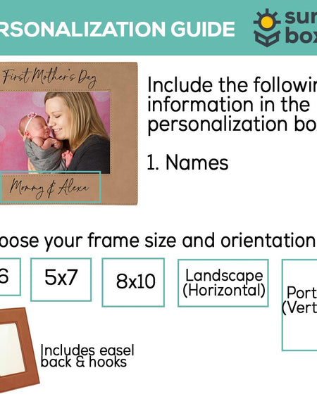 First Mother's Day Leatherette Picture Frame