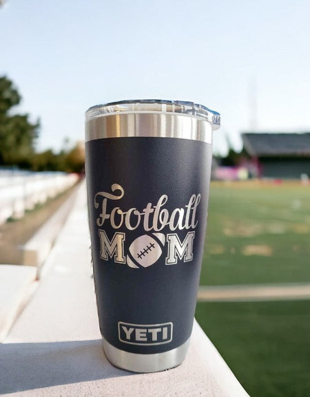 Football Mom Engraved YETI Tumbler