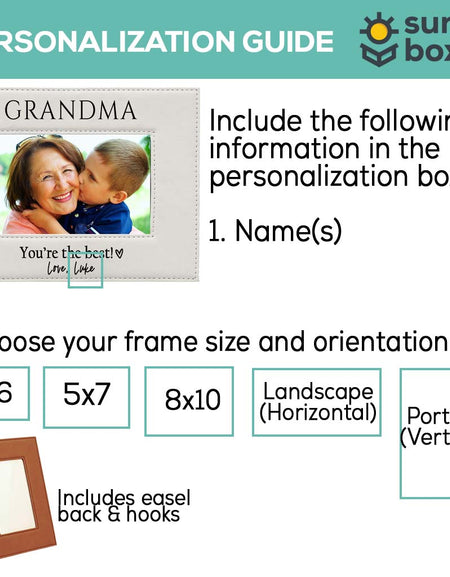 Grandma You're the Best Leatherette Picture Frame