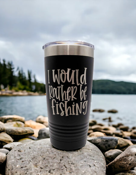I Would Rather Be Fishing - Engraved 20oz Polar Camel Tumbler Sunny Box