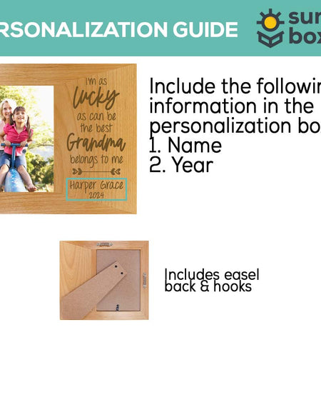 The Best Grandma Belongs To Me Wood Wide Picture Frame