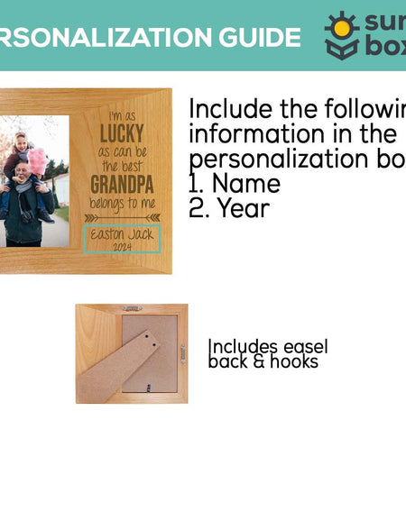 The Best Grandpa Belongs To Me Wood Wide Picture Frame