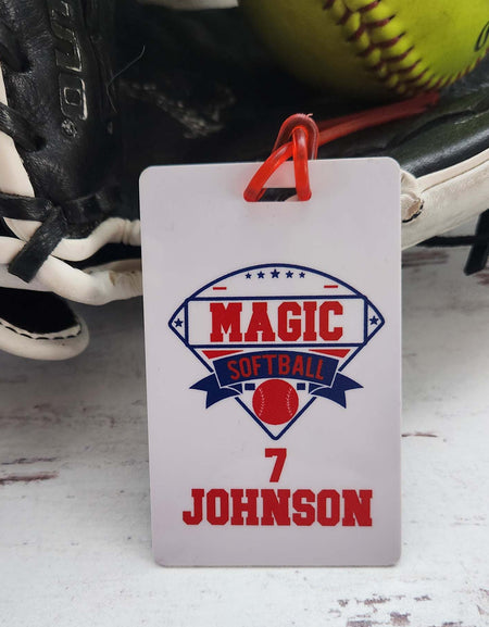 Softball Team Sports Bag Tag 5