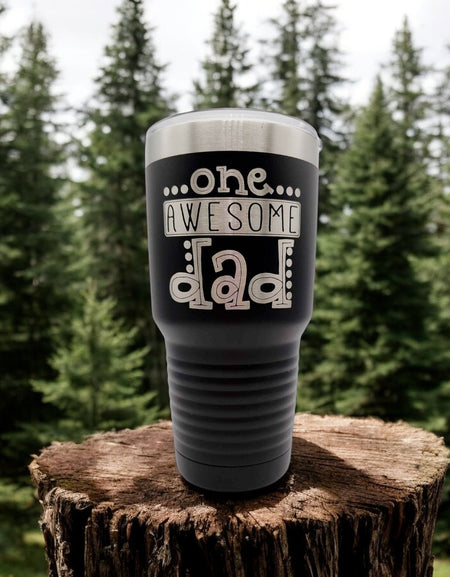 One Awesome Dad Engraved Polar Camel Tumbler