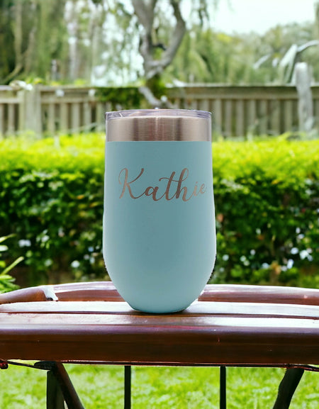 Engraved 16oz Polar Camel Teal Wine Tumbler Sunny Box