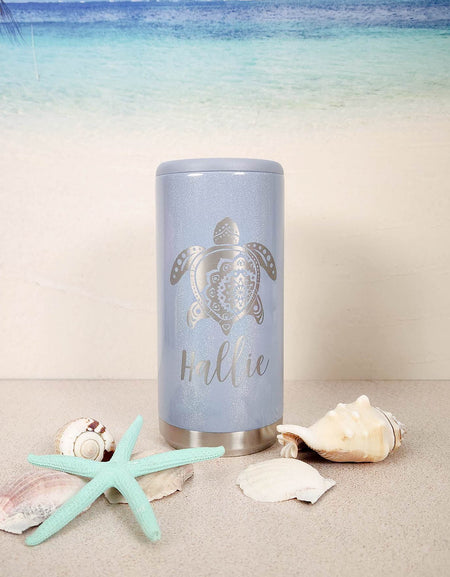 Sea Turtle Engraved Can Cooler