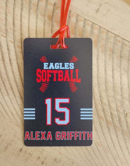 Softball Team Sports Bag Tag by Sunny Box