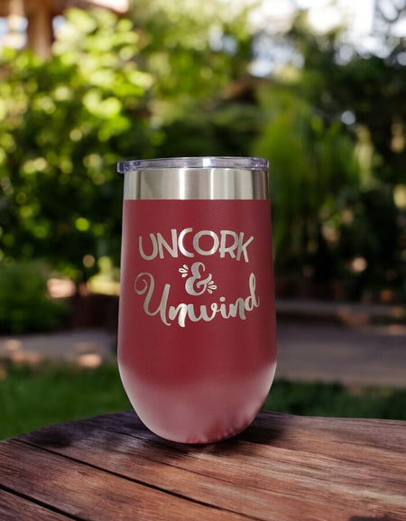 Uncork & Unwind - Engraved Polar Camel Wine Tumbler