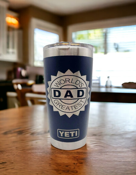 World's Greatest Dad Engraved YETI Tumbler