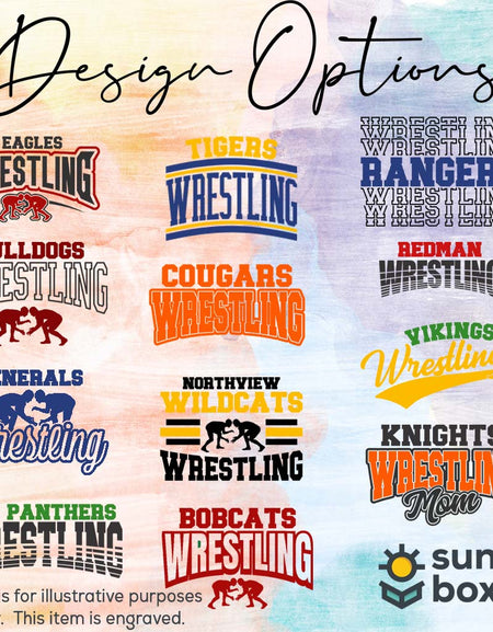 Wrestling School Mascot - Engraved Polar Camel Tumbler or Water Bottle