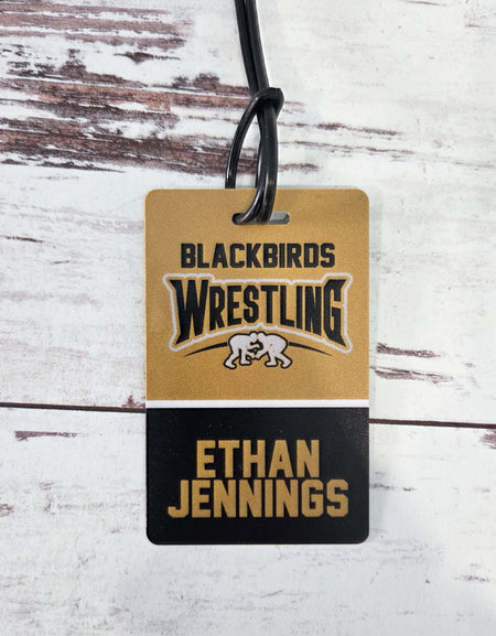 Wrestling Team Sports Bag Tag