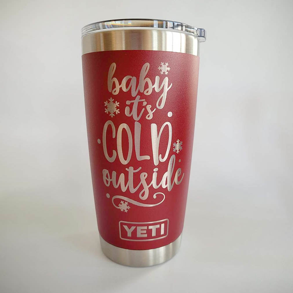 Baby It's Cold Outside Christmas Engraved YETI Rambler Tumbler