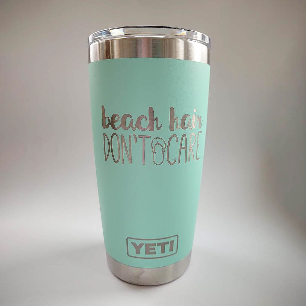 Resting Beach Face – Engraved Stainless Steel Tumbler, Yeti Style Cup,  Vacation Cup – 3C Etching LTD