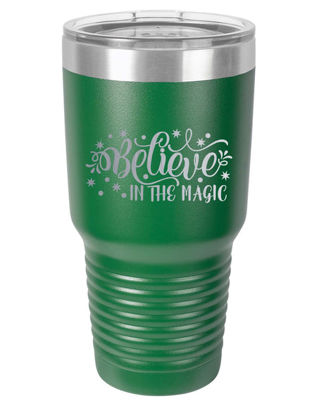 Believe in the Magic - Engraved 30oz Green Polar Camel Tumbler - Sunny Box