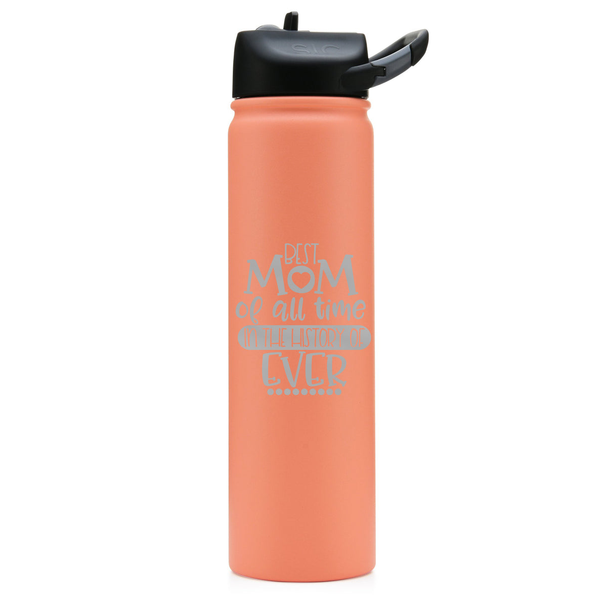 Personalized Sassy Since Birth Water Bottle Orange Gloss