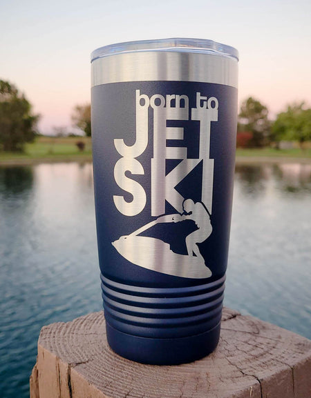 Born to Jet Ski Engraved Polar Camel Tumbler