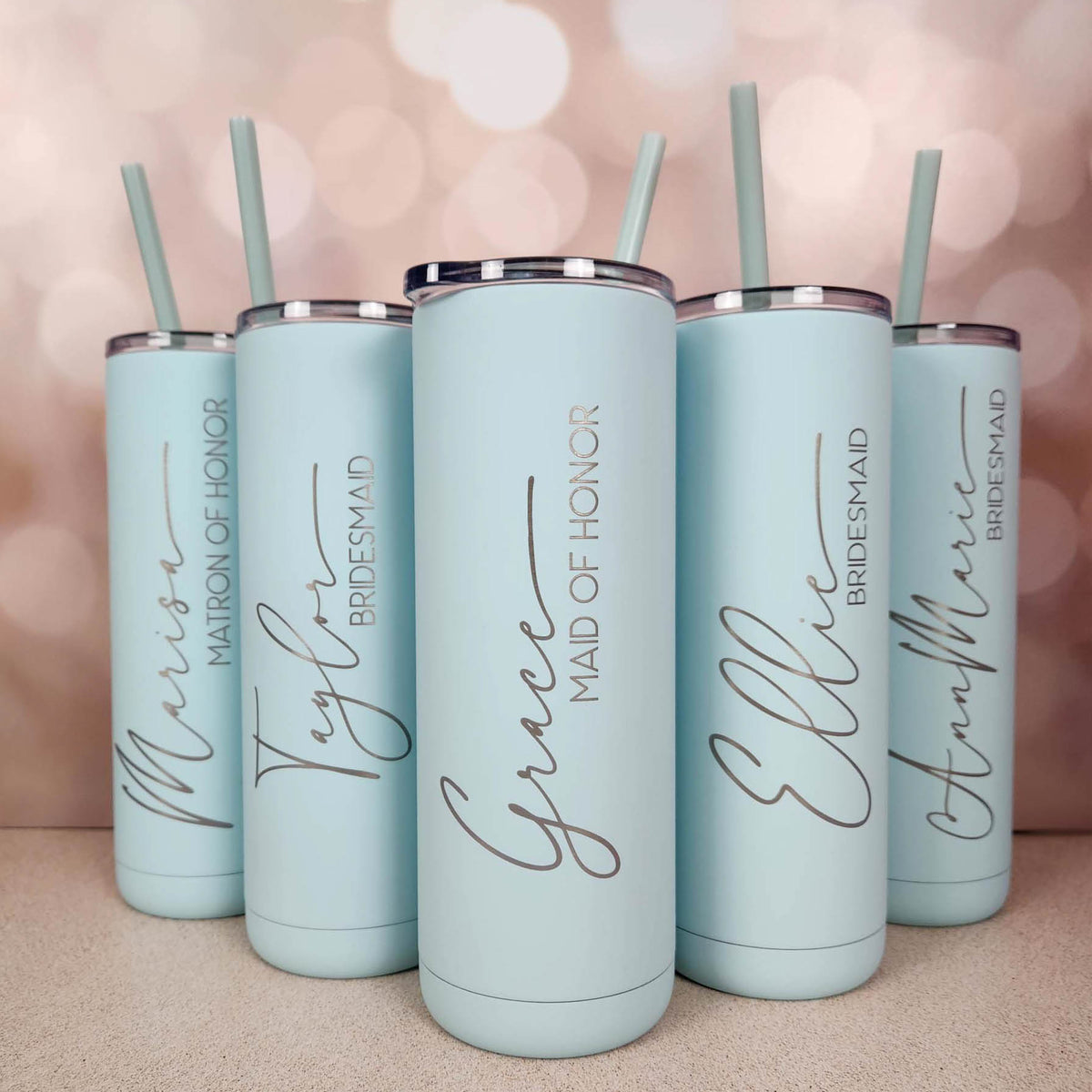 Personalized Bridesmaid Stainless Steel Tumblers