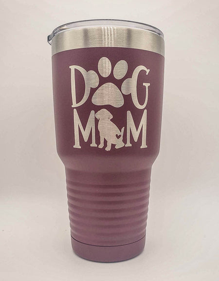 Dog Mom Engraved Polar Camel 30oz Maroon Tumbler Sunny Box