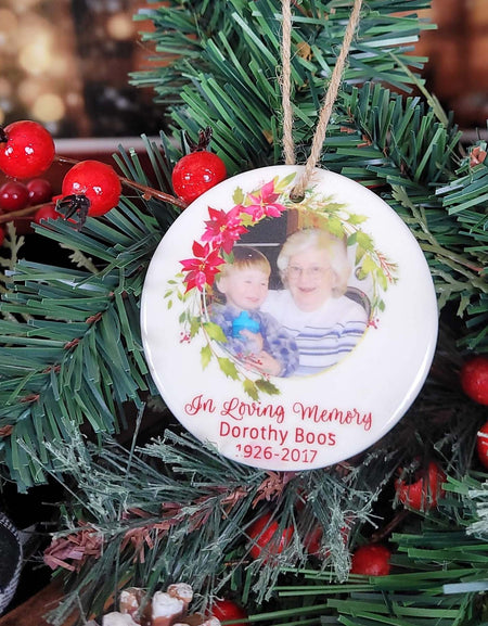 In Loving Memory Ceramic Photo Ornament by Sunny Box