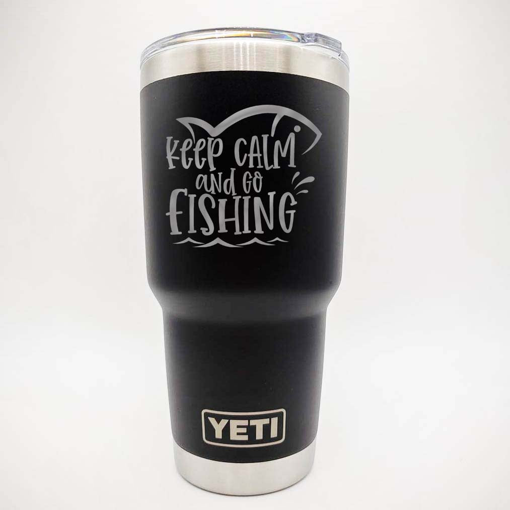 Keep Calm and Go Fishing - Custom Engraved Funny Fishing YETI Tumbler –  Sunny Box