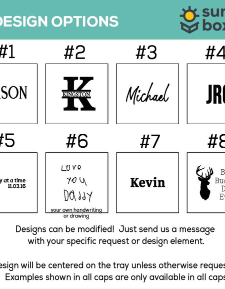 Custom Leatherette Valet Tray - Handwriting