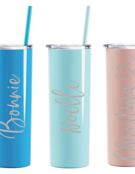 Personalized Engraved 20oz Skinny Tumbler
