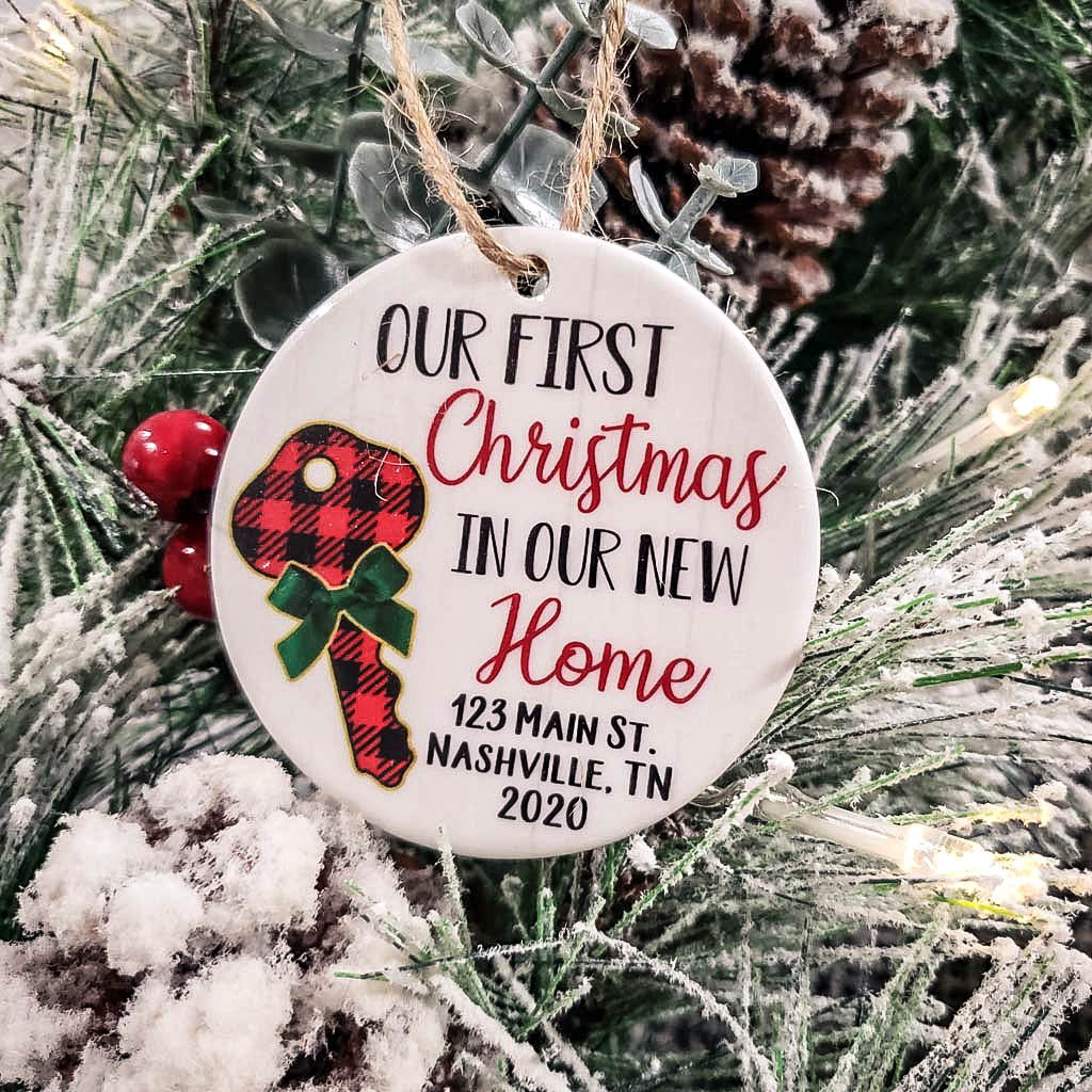Personalized Christmas Ornament Porcelain Personalized -  in