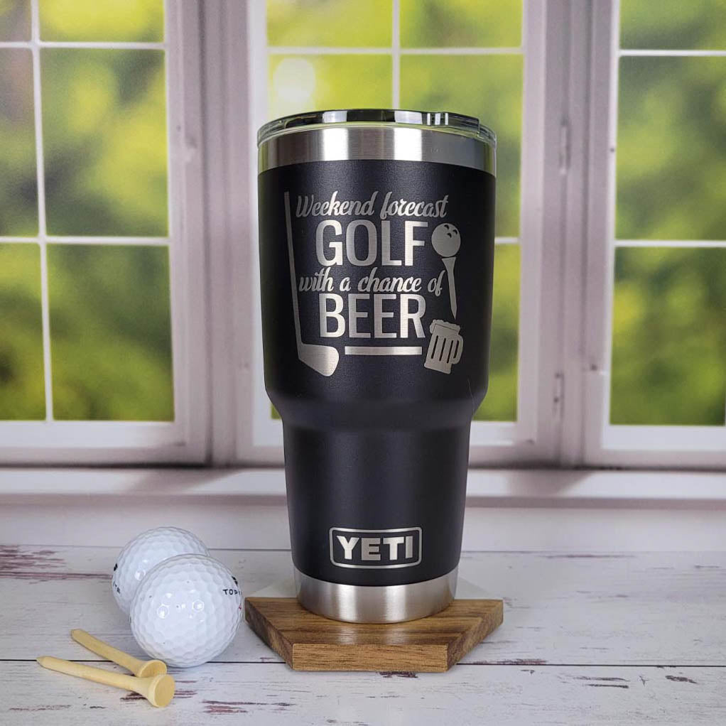 Weekend Forecast Golf with a Chance of Beer - Custom Golf Engraved