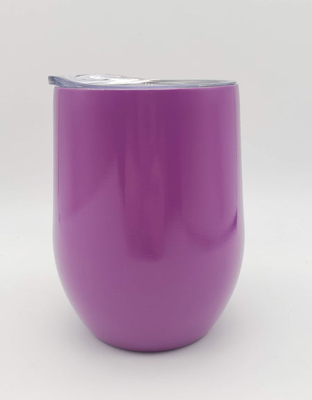 Engraved 9oz Wine Tumbler Purple Sunny Box