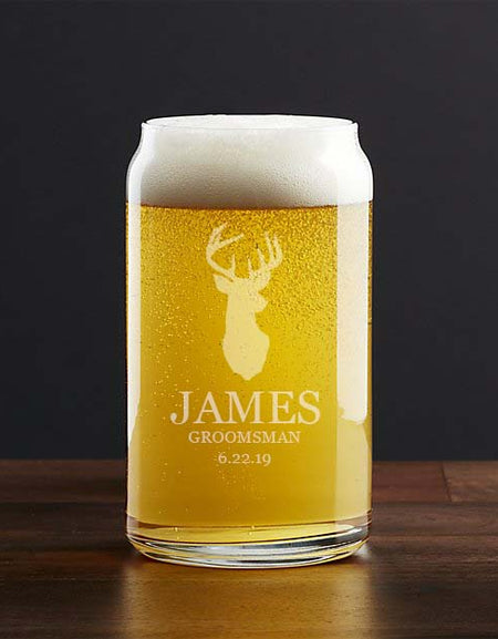 Personalized Engraved Beer Can Glass by Sunny Box