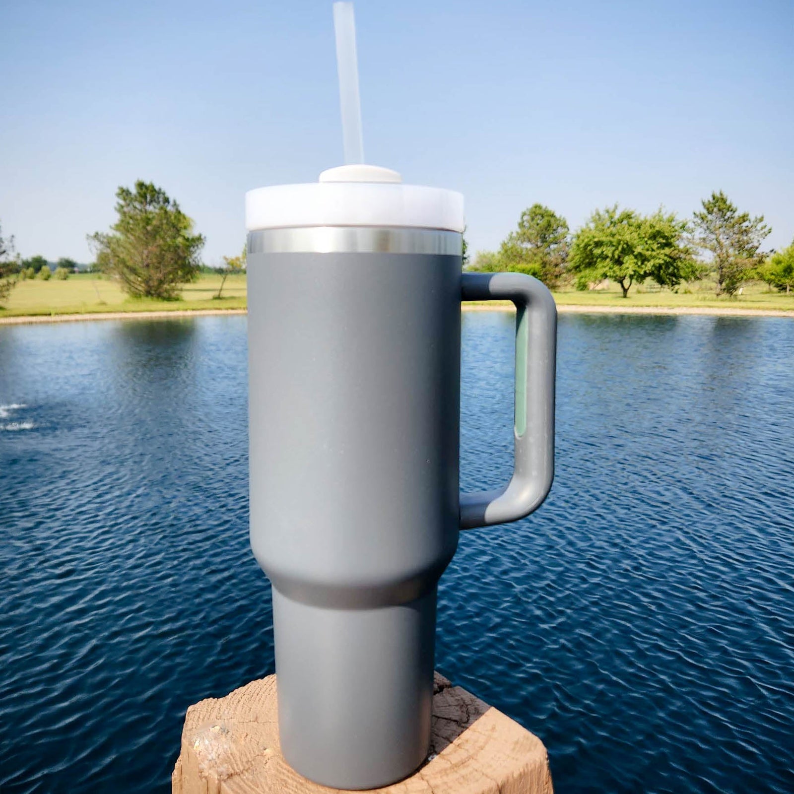 Engraved 40oz Dupe Charcoal by Sunny Box