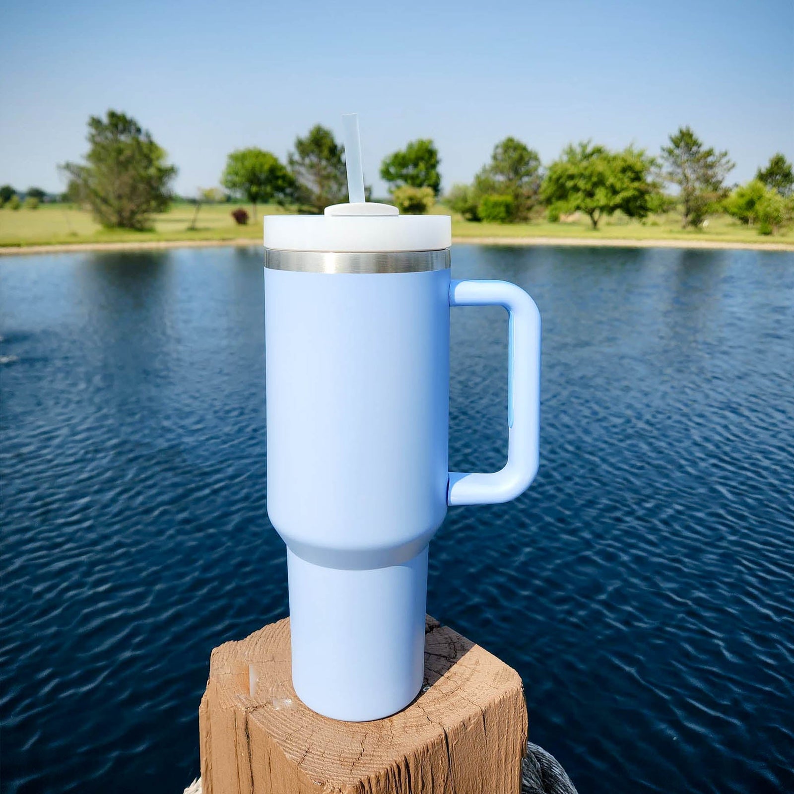 Engraved 40oz Dupe Sky Blue by Sunny Box