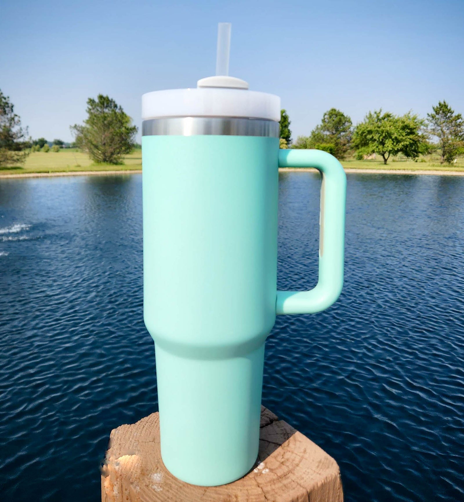 Engraved 40oz Dupe Teal by Sunny Box