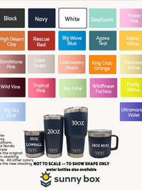 the suny box travel mugs are available in multiple colors