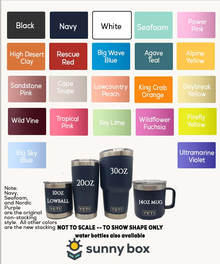 the suny box travel mugs are available in multiple colors