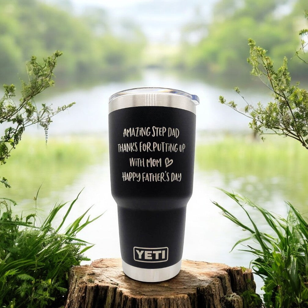 Amazing Step Dad Engraved YETI Tumbler